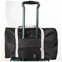 Складная дорожная сумка на чемодан водонепроницаемая для путешествий, черная