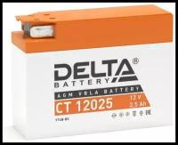 Мото аккумулятор DELTA Battery CT 12025, полярность обратная