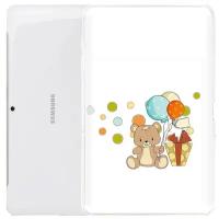 Чехол задняя-панель-накладка-бампер MyPads медвеженок с подарком для Samsung Galaxy Tab 2 10.1 P5100/P5110 противоударный