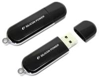 Память SiliconPower "Luxmini 322" 8GB, USB2.0 Flash Drive, черный