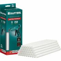 KRAFTOOL 40 шт., 1 кг, 11 x 250 мм (11-12 мм), прозрачные, ультрамощные клеевые стержни 06848-40