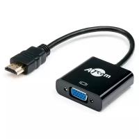 Переходник (адаптер) HDMI(19M)-VGA(15F), 10см, черный Atcom AT1014 (AT1014)