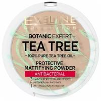 Пудра компактная для лица `EVELINE` BOTANIC EXPERT 3 в 1 антибактериальная матирующая тон 003 light beige