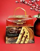 Кекс (кулич) GRANDUCALE Панеттоне с кусочками шоколада и шоколадным кремом, 750г, Италия