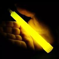 Химический источник света (ХИС) светящиеся неоновые палочки 15см желтый