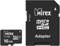 Карта памяти microSDHC с адаптером MIREX 16GB (UHS-I, U1, class 10)