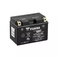 Аккумулятор мотоциклетный Yuasa AGM 12V 10Ah сухозаряженный АКБ в комплекте с электролитом (YT12A-BS)