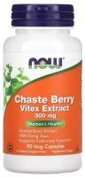 NOW Foods, экстракт витекса священного, chaste berry vitex extract, 300 мг, 90 растительных капсул