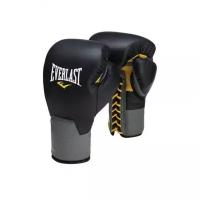 Перчатки тренировочные на шнуровке Everlast Pro Leather Laced 10oz черные