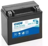 EXIDE AGM1212 EXIDE AGM12-12_аккумуляторная батарея! рус 12Ah 200A 150/90/145 moto AGM