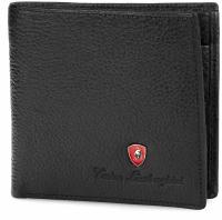 Портмоне мужское из натуральной кожи TONINO LAMBORGHINI Sport Elegance Black, 10.5х10.5 см, кожа