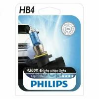 Лампа Hb4 12V- 55W (P22d) (Белый Яркий Свет) Crystal Vision Блистер (1Шт.) Philips арт. 9006CVB1