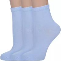Комплект из 3 пар детских носков Akos голубые, размер 14
