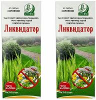 Средство от сорняков Ликвидатор Доктор Грин 250 мл на 5-6 соток 2 штуки