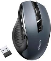 Беспроводная компьютерная мышь UGREEN MU006 (90855) Ergonomic Wireless Mouse 2.4 GHz&BT 5.0 4000DPI Silence Design. Цвет: черный