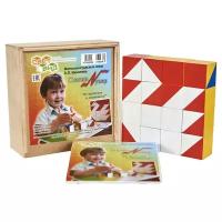 Развивающая игра Световид Сложи узор, деревянная коробка, белый/красный/желтый/синий