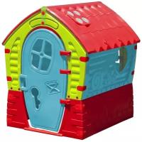 Детский игровой домик PalPlay пластиковый, "Лилипут", голубой, зеленый, красный F0000005613
