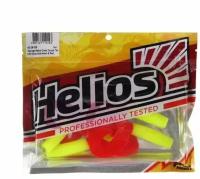 Твистер Helios Credo Double Tail Acid lemon & Red, 9 см, 5 шт. (HS-28-029)
