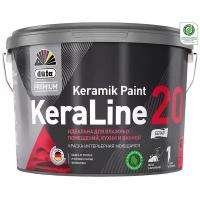 Краска для влажных помещений Dufa Premium KeraLine Keramik Paint 20 полуматовая белая база 1 2,5 л