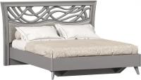 Кровать 1600 с кроватным основанием Джулия (Оникс Серый)