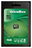 Карта памяти (OLTRAMAX MicroSDHC 4GB Class4 без адаптера SD, скорость чтения 10 MB/s)