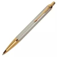 Ручка шариковая Parker IM Premium Grey GT M, корпус серый глянцевый/ золотой, синие чернила (1931687)
