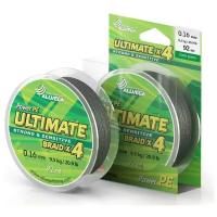 Шнур плетёный ALLVEGA "Ultimate" 92м тёмно-зелёный 0,16мм (9,5кг)