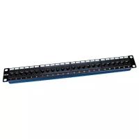 Патч-панель Hyperline PP3-19-24-8P8C-C5E-110D 19", 1U, Cat 5e, 24 порта RJ45 (8p8c), неэкранированная, Dual IDC (110/KRONE)