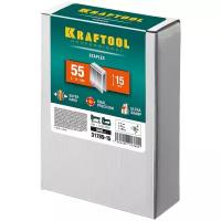 KRAFTOOL тип 18GA (55 / 90 / C) 15 мм, 5000 шт, скобы для степлера (31789-15)