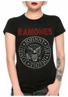 Футболка Dream Shirts Ramones / Рамонс Женская Черная XL