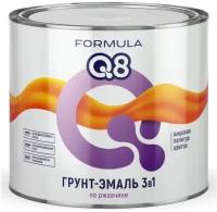 Грунт-эмаль Formula Q8 по ржавчине 3 в 1, матовая, 1,9 кг, черная