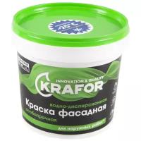 Краска водно-дисперсионная Krafor Фасадная особопрочная матовая белый 1.5 кг