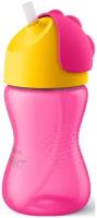 Чашка-поильник с гибкой трубочкой Philips Avent SCF798/02 от 12 мес, 300 мл, розовый, желтый