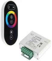 Ecola LED strip RGB RF controller 18A 216W 12V (432W 24V) с кольцевым сенсорным черным радиопультом