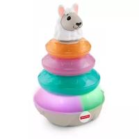 Развивающая игрушка Fisher-Price Linkimals Светящаяся Лама, GRW43, белый/розовый/голубой