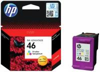 Картридж струйный HP (CZ638AE) DeskJet Ink Advantage 2020hc/2520hc №46, цветной, оригинальный, ресурс 750 стр