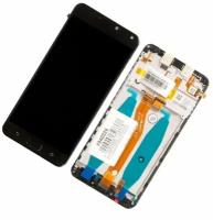 Display / Дисплей в сборе с тачскрином и передней рамкой (модуль) для Asus ZenFone 4 Max (ZC554KL) (5.5"), черный