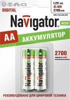 Аккумулятор Navigator АА пальчиковый LR6 1,2 В 2700 мАч (2 шт.)