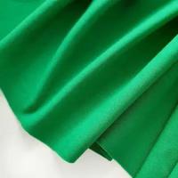 Ткань Лен Комфорт для шитья платья, юбки, рубашки, костюма, умягченный лён с вискозой и хлопком ярко-зеленого цвета, 1 м х 138 см