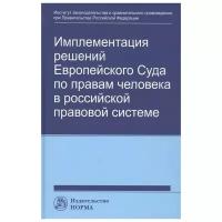 Хабриева Т., Капустин А. "Имплементация решений Европейского Суда по правам человека в российской правовой системе: концепции, правовые подходы и практика обеспечения"