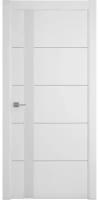 Межкомнатная дверь (комплект) Albero Геометрия-7 покрытие Эмаль / ПО Белая стекло Белое 80х200