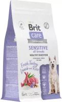 Сухой корм Brit Care SENSITIVE All Breeds HEALTHY DIGESTION Fresh Turkey Lamb and Rice для собак с индейкой и ягненком, 1,5 кг