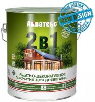 Защитно-декоративное покрытие для древесины Акватекс 2 в 1 (2,7л) бесцветный