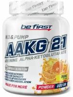 Аргинин в порошке Be First AAKG powder 200 гр (Апельсин)