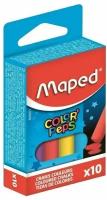 Мел Maped COLOR'PEPS цветной, круглый, без грязи, 10 цветов