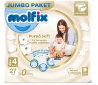 Подгузники детские на липучках MOLFIX PURE&SOFT