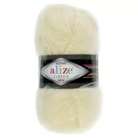 Пряжа Alize Mohair classic, 24 % шерсть, 25 % мохер, 51 % акрил, 100 г, 200 м, 1 шт., 01 кремовый 200 м