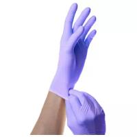 Перчатки нитриловые 24 см SFM-Supersoft Nitrile, цвет: синий, размер M, 200 шт. (100 пар), неопудренные, текстурированные