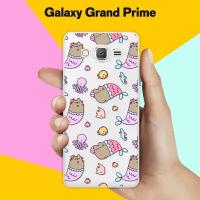 Силиконовый чехол на Samsung Galaxy Grand Prime Коты-русалки / для Самсунг Галакси Гранд Прайм