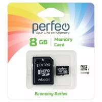 Карта памяти Perfeo MicroSDHC 8Gb (class 10)